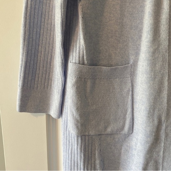 Talbots Long Knee Length Cardigan Sweater - Blue‎ - Medium - EUC - Picture 5 of 8